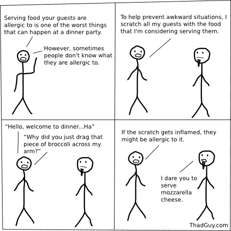 how not to serve food your guests are allergic to