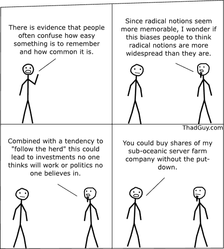 There is evidence that people often confuse how easy something is to remember and how common it is