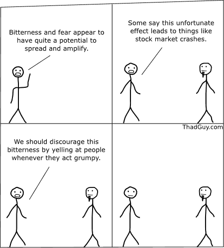 Bitterness and fear appear to have quite a potential to spread and amplify