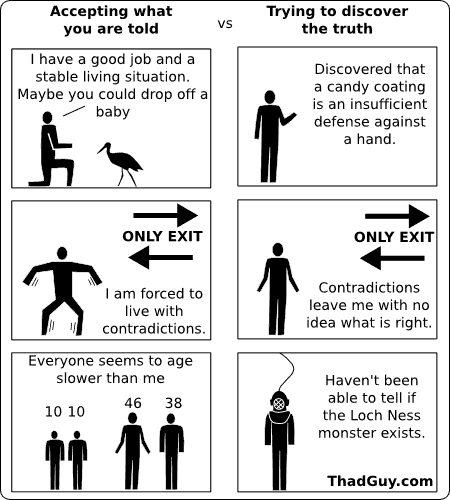 It is hard to draw a guy attempting to go two directions at once.