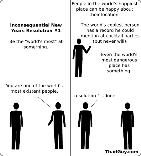 inconsequential new years resolution